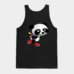 panda, t-shirt, kids, girly, cute, winter Tank Top